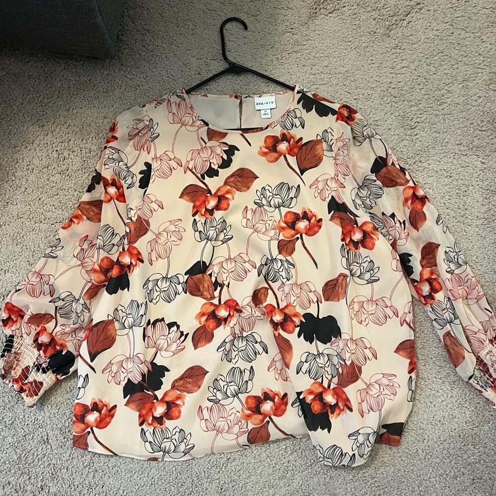 Ava&Viv floral blouse